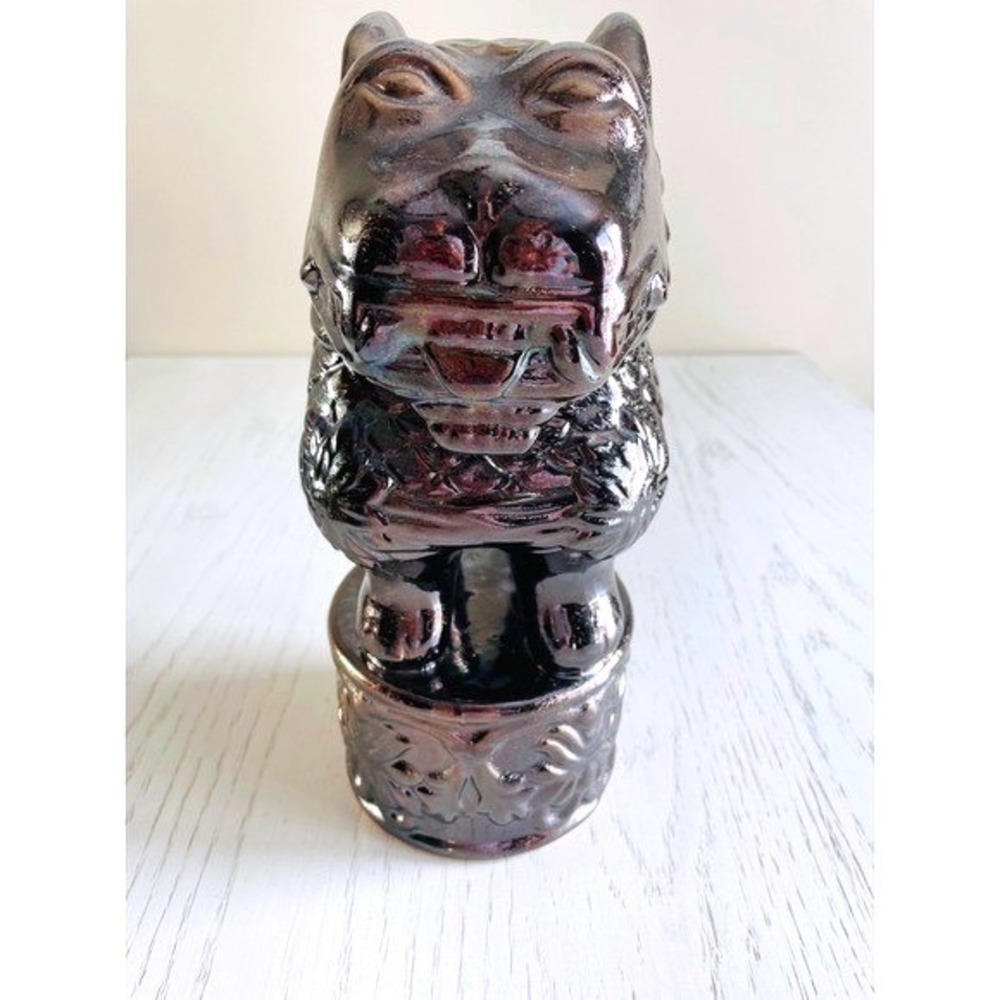 Vintage Iridescent Brown Gaze Foo Dog Figurine‎